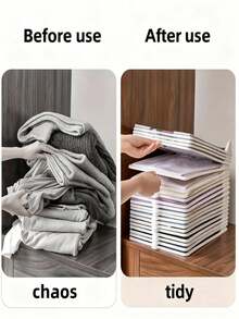 Hộp đựng quần áo xếp chồng 100 món - Hộp nhựa đựng áo sơ mi và áo phông di động, tiết kiệm không gian, nhỏ gọn cho tủ quần áo và tủ đựng đồ, lý tưởng để sắp xếp đồ đạc trong nhà vào mùa thu và mùa đông - Nhiều màu - Xem 11