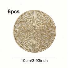 6 Piezas Posavasos con Patrón Explosión Resistentes al Calor |   Tapetes de Mesa para Hogar Restaurante Comidas Festivas |   Protector de Tazas - negro - Ver 12