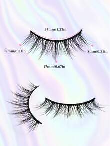 10 pares de pestañas postizas de ojos de gato esponjosas y dramáticas, con efecto de elevación en las esquinas exteriores que alarga la forma de los ojos, fáciles de aplicar para principiantes, reutilizables para múltiples ocasiones como el Festival de Eid y las noches de henna - Negro - Ver 5