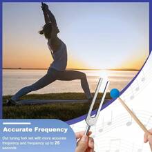 528 Hz Tuning Fork Healing, DNA Repair, Reliever Stress and Healing Musical Instrument, with Blue Silicone Hammer - inicial - Ver 4