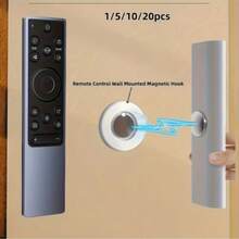 12pcs/6Sets Magnetic Remote Control Holder,Remote Control Magnetic Hook Non, Self-Adhesive Wall Mount Organizer For Flat Surfaces - Compatible With Tv, Ac, And Other Controls,For Home Office School Supply Storage - Multicolor - View 4