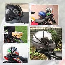 SLAW 4pcs Motorcycle Luggage Straps 3pcs Elastic Motorcycles Helmet Lock Strap And 1 Motorcycle Cargo Net Heavy Duty Bungee Cords With Hooks And Sliding Buckles Practical Elastic Straps Motorcycles Gear - màu đen - Xem 6
