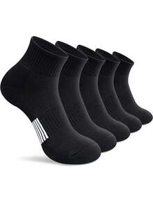 1/2/4/6 Pairs Men's Short Socks, Moisture-Wicking, Odor-Resistant, Sports Socks, Thin Ankle Socks, Unisex - Multicolor - View 2