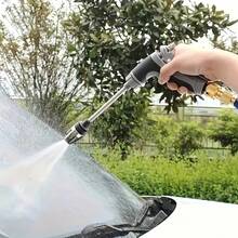 High Pressure Washer Spray Gun, Car Wash Gun With Foam Bottle, 360° Rotatable, Suitable For Car Care, Gardening And Irrigation, Portable High Pressure Water Gun, Adjustable Metal Cleaning Car Wash Machine, Garden Watering Hose Nozzle, Spray Foam Water Gun