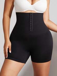 1 件女式高腰无缝塑身裤，收腹提臀，塑形大腿，加大码