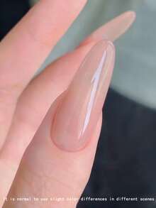 1pc 12ml Jelly Crystal Nail Polish, Semi-Transparent With Shiny Ice Crystal Effect - Removable Under UV/LED Light - Suitable For DIY Manicure - Pink - View 3