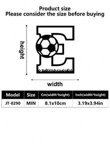 1 pieza Decoración de pared para exteriores, Logotipo inicial, Letra entrelazada de fútbol de metal, Decoración de arte de pared, Decoración de pared de metal clásica de fútbol, Material resistente, Calidad superior, Diseñado con un tema de fútbol, Adecuado para el hogar, la oficina, el dormitorio, la sala de estar, el jardín y otras escenas, Un regalo ideal para los fanáticos del deporte, Una decoración de logotipo de metal personalizada artística y moderna, Una excelente opción para regalos de inauguración de la casa, cumpleaños y días festivos, decoración de habitaciones, decoración de dormitorios, hogar - Multicolor - Ver 63