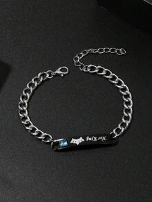 2pcs/Set Fashionable Business Men's Round Black Steel Band Quartz Watch, Paired With Zirconia Diamond Bracelet Combination Gift Set, Suitable For Holidays, Parties, Business And Daily Wear - Black - View 7