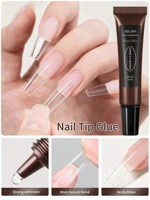 XEIJAYI 1/3/6pcs 20g Solid Nail Glue - Nail Sticker Dedicated Gel, 3D Stereoscopic Nail Adhesive, Super Strong Solid Nail Glue (With Spoon), Requires UV LED Lamp - Multicolor - View 4