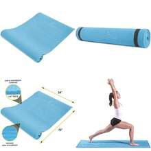 ProsourceFit - Alfombrilla de ejercicio de yoga original de 1.4 pulgadas (6 mm) de grosor para mayor comodidad y estabilidad con correas de transporte, antideslizante, varios colores(Aqua) - Multicolor - Ver 1