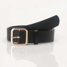 3pcs Square Buckle Vintage Elegant Women Waist Belt, Fashion Versatile Decorative Leather Belt - Multicolor - View 2