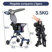 Baby trolley una llave para recoger el coche portátil plegable portátil cuatro ruedas walking eva para salir de viaje coche de bolsillo