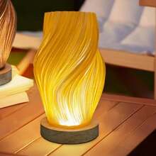 床头灯采用木质底座，采用 PLA 灯罩，支持 12 级可调光，按钮控制，适用于卧室、客厅、宿舍、办公室，也可作为母亲节礼物 - 多款 - 查看 14