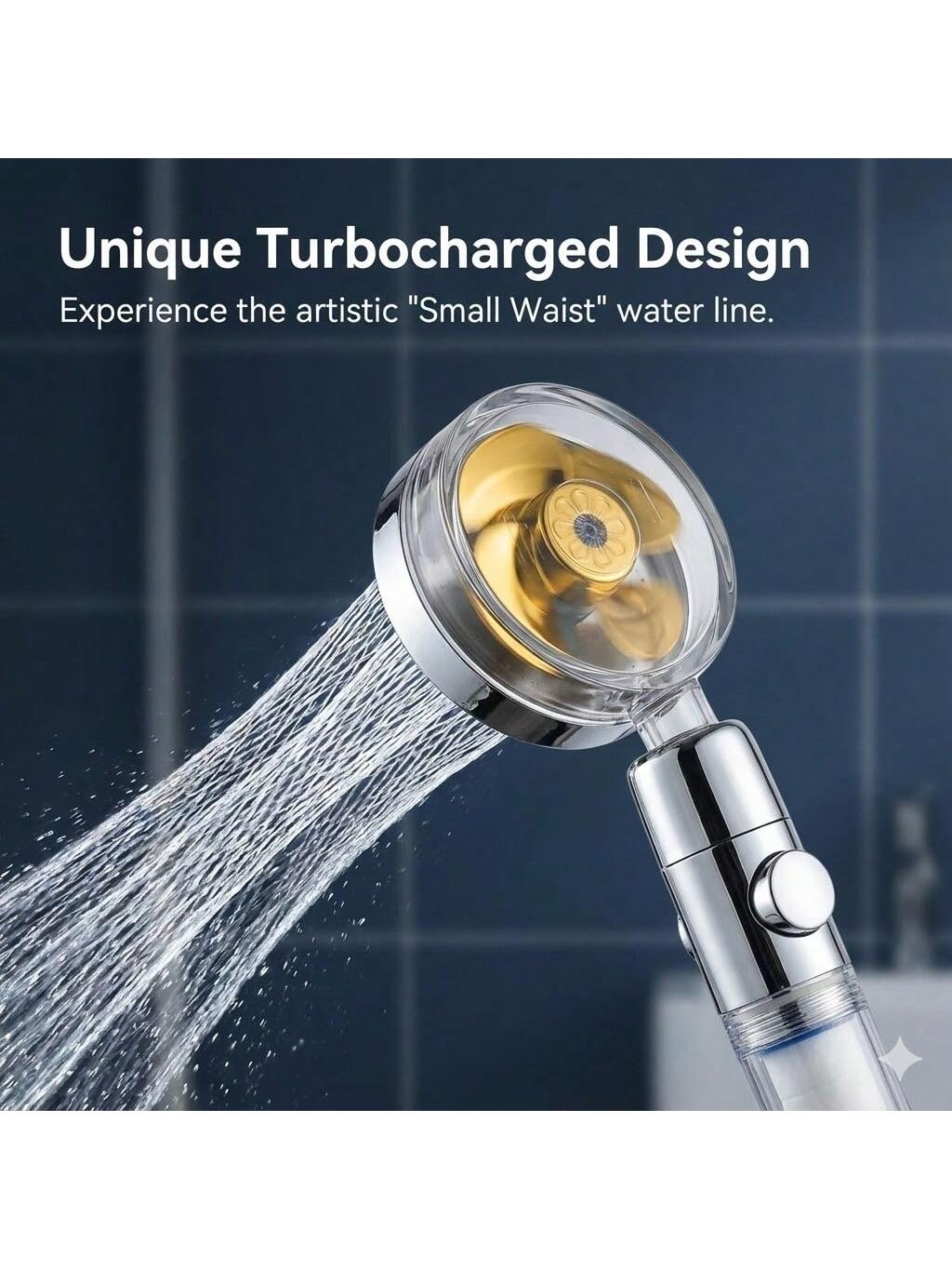 رأس دش يدوي عالي الضغط موفر للمياه مع فلاتر – رأس...