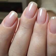 Libeine 二合一指甲强化护理液，10毫升，天然果冻裸色 - 适用于手部和足部指甲，增强光泽，亮泽面油，速干指甲油配方，透明指甲油