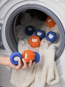 3/6/10/15pcs Pet Hair Remover, Machine Washable, Reusable Dryer Balls, Reduces Wrinkles And Clothes, Saves Drying Time, Saves Free Drying Time In The Washing Machine, Anti-Pet Hair Accessory, Laundry Supplies, An Essential Household Cleaning Item. - Multicolor - View 12