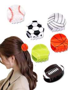 Kẹp tóc kiểu thể thao, phù hợp cho nữ giới sử dụng hàng ngày, quà tặng kẹp tóc hình cầu, kẹp tóc mùa đông, phụ kiện tóc cho nữ. - Nhiều màu - Xem 11