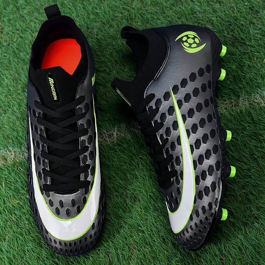1 Pair New Soccer Shoes, Recommended For Teenagers, Students, Matches And Training, Low-Top, Long Studs, Non-Slip, Suitable For AG, FG, Soft Ground, Real Grass, Competition And Training, Lace-Up, Men's Soccer Shoes, High-Top, Professional Soccer Boots, Factory Direct - Bronze Green - View 1