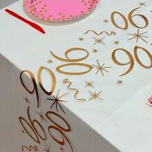 1pc Rose Gold Number Birthday Table Runner, 45th Birthday, 11.02*108.27/196.85/393.7 Inches, Birthday Party Decoration, Anniversary Retirement Party Supplies, Birthday Celebration, Party Supplies, Father's Day, Mother's Day - Rose Gold - View 26