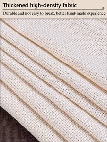 2pcs Beige DIY Punch Embroidery Fabric, Made Of Polyester With Good Texture, Clean Surface And Uniform Stitches For Lovely Finished Products - Apricot - View 7