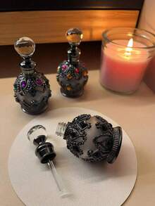 1pc 15ml Refillable Essential Oil Fragrance Bottle, High-End Aromatherapy Vial, Crystal Bottle, Small Capacity Fragrance Bottle, Holiday Travel Oil Decanting Bottle, Travel Aromatherapy Container, With Glass Dropper, Retro Dubai Style Bottle, Eid Al-Fitr Decoration, Gift For Women, Valentine's Day Gift, Travel (Bottle Only, No Fragrance Included)