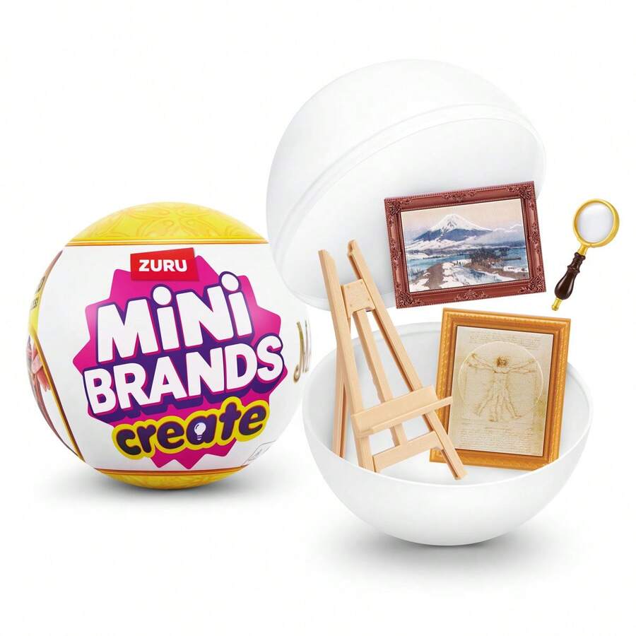 Mini Brands Create Masterpieces Series 1 Capsule By ZURU - Mini Collectibles Blind Packaging, DIY, Novelty, Resin Play, Collectors, 8+(Random Style)