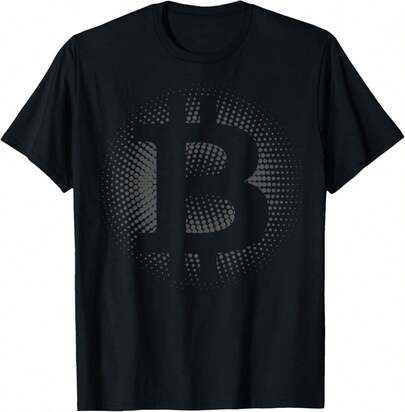 Camiseta de regalo de ropa BTC de moneda criptográfica con de Bitcoin