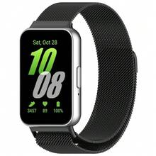 Alça de Laço Esportivo Magnético para Galaxy Fit 3 Smart Watch, Pulseira de Metal, Bracelete, Fácil de Usar, Design Estiloso