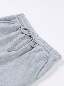 Women'S Fleece-Lined Hoodie & Printed Sweatpants Set , Machine Washable, Pocket Detail, Comfortable Warm  Women'S Fleece-Lined Hoodie & Printed Sweatpants Set - Oversized V-Napkin Hoodie With "NO WORRIES GOD GOT ME" Print, Fleece-Lined Pants, Machine Washable Winter Warmth, Pocket Detail, Cozy Casual Outfit For Fall/Winter, Faith-Inspired Casual Wear  Conjunto Deportivo Sport Outfit Women  Athletic Sets Women  Women's Winter Clothing Of Women's Winter Clothing Women's Winter Fashion Women's Winter Promotion Of Women's Winter Clothing Christmas  Ugly Christmas Sweater Women Curve - Xám - Xem 4
