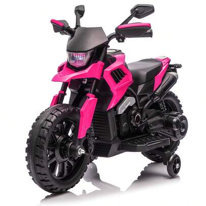 6V Motorcycle For Kids, Ride On Motorcycle With Traning Wheels, Headlight & Music, 2-5mph Adjustabled Speed Electric Bike For Kids,Electric Toddler Bike For Child As The Gift
