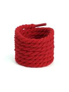 1pair Thick Rope Shoe Laces For Wide Round Chunky Shoelaces Replacement Strings For Sneakers,Rope Shoe Laces,Bread Laces - Nhiều màu - Xem 5