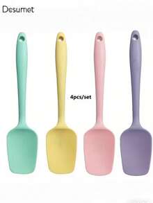 1pc/4pcs Silicone Spatula Set - Heat-Resistant, Non-Stick, Flexible Rubber Kitchen Cooking Mixing & Baking Tools, Ideal For Non-Stick Cookware - Multicolor - View 6