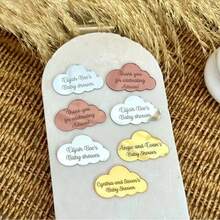 20pcs Gold Crown Labels, Customizable Crown Labels, Christening Labels, Mirror Chocolate Labels, Crown Name Labels 5cm - Gold - View 19