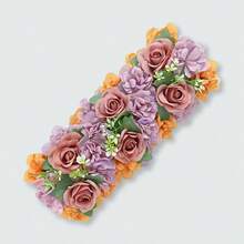 人造玫瑰花环拱门装饰，长款仿真玫瑰花束 - 人造花桌饰 - 人造花墙背景，适用于派对、新娘送礼会及其他活动花艺布置 - 彩色 - 查看 22