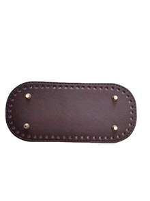 DIY钱包制作套装 - 包括预打孔水桶包底、带链条的DIY钱包制作套装、PU皮革水桶包底和肩带、带可拆卸肩带和链条的DIY钱包制作套装，适用于钩编手提包、人造革包制作、人造革包编织套装、带孔DIY手提包底部定型垫，深棕色，包含包底、弧形垫、肩带、搭扣 - 彩色 - 查看 25