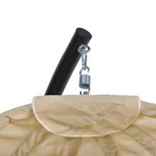 Outsunny Hanging Chair, Egg-Shaped Swing With Soft Cushion, Suitable For Indoor And Outdoor Use, 125 Cm (L) X 95 Cm (W) X 170 Cm (H), Khaki - Apricot - View 6