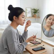 Juego de Brochas de Maquillaje Profesionales Sintéticas de Alta Calidad para Rostro, Ojos y Rubor (rosa, 5) - gris8 - Ver 7
