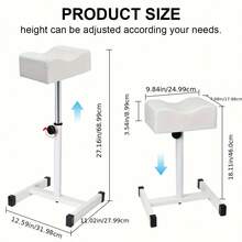 Pedicure Manicure Footrest, Foot Massage Manicure Nail Beauty Stool Stand, Adjustable Height Footstool For Home Beauty Salon Spa Tattoo (Black) - Hồng - Xem 7