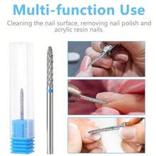 1 pezzo Punte per trapano per unghie in carburo, spazzola per lucidatura e pulizia delle unghie, rimozione per unghie in acrilico e gel, strumenti per la lucidatura, pedicure e manicure, di qualità professionale per salone - Multicolore - Visualizzare 3