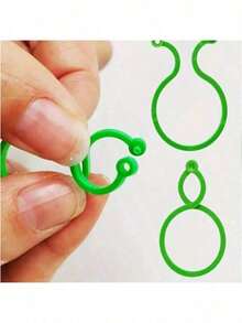 100/50/5pcs Multi-Purpose Serrated Clips, Garden Plant Fixation Clips, Ties, Used For Fixing Vines, Stems And Supports, Gardening Tools, Home, Office, Christmas, New Year, Mother's Day, Back To School Cable Organizers, Holiday Decorations - Multicolor - View 5