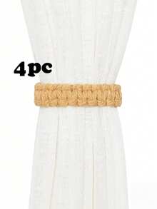 1件/2件/4件装手工棉绳扭结窗帘绑带,多种颜色和尺寸可选,适用于窗帘固定和装饰 - 彩色 - 查看 34