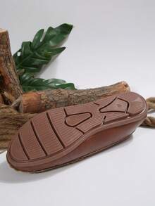 Women's Handmade Stitching Flat Loafers, Comfortable Non-Slip Soft Bottom Casual Moccasins - Brown - View 3