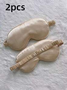 1pc/2pcs/3pcs/4pcs/5pcs/10pcs/15pcs Shading Sleep Eye Mask Imitation Silk Ice Feel Comfortable, Relaxing Fatigue, Lunch Rest, Sleeping - champagne - View 15