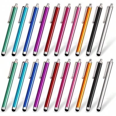 lbyStylus Pen Set of 20 Pack Universal Capacitive Touch Screen Stylus Compatible with iPad   Kindle Touch Compatible with All Device with Capacitive Touch Screen 10 ColorLBY186