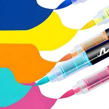 12/24/48/60/72/120/200色专业艺术家马克笔套装，包含软毛笔头和细素描头，共168个软毛笔头，方便绘画、涂鸦和叠色。直管式液体丙烯马克笔，适用于岩石、玻璃、陶瓷、复活节彩蛋、金属、木材等多种材质，防水。馈赠亲友的绝佳礼物！完美的开学季礼物……