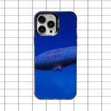 La Funda de Teléfono "El Mundo Es Tuyo" para 17,16,15,14,13,12,11,Pro,Max,Plus, Anticaída Negra Mate Dura - Z3 - Ver 6