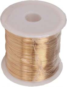 Joyería Cobre Cobre Flexible de 0.3 Mm Metros Alambre de Alambre de Artesanía de bricolaje: Envoltura para Joyas, Collares, Pulseras, Aretes para Artesanías Doradas