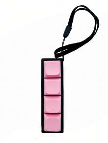 Fingertip Novelty Slow Rising Stress Relief Toy, Keypad Styled, With Soft Silicone Cat Paw Design Keychain, Pendant, Cellphone Charm & Decorative Accessory, Keyboard Keycap With Tapping Sound Fidget,Fidget Toys,Toys,Squishes,Weird Toys,Shock Gum,Fidget Toys>Abs,Cat Paw Squish,Cat Toys - Macaron Pink - View 7