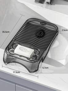 1个黑色/透明搓衣板，加厚PET塑料材质，家用洗衣工具，宿舍洗衣板，可用于清洗袜子和贴身衣物 - 彩色 - 查看 14