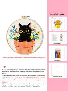 Easter Adult And Children's Embroidery Beginner Set Suitable For Beginners Embroidery Set Handmade Embroidery Beginner Set Printed Cross Embroidery Needle Point Set Suitable For Beginners Embroidery Set Easter Gift Easter Decoration - Beige - View 15